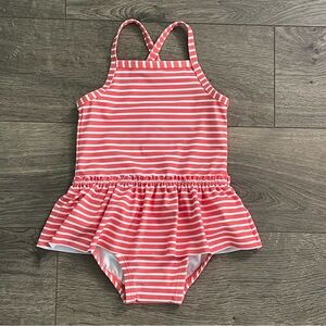 NWOT Moon and Back by Hanna Andersson 18-24m Baby Girl Striped Swimsuit